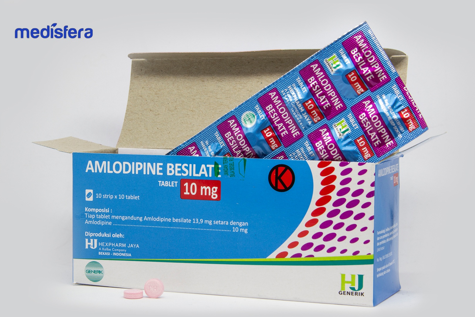 AMLODIPINE HEXPHARM 10MG TABLET (1 Dos isi 10 Strip @10 Tablet)